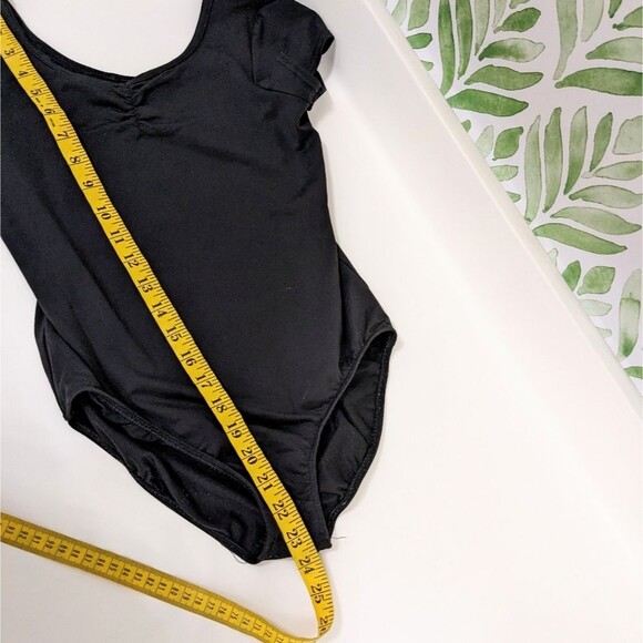 ⭐Girls Black Cap Sleeve Leotard 12-14⭐ - Picture 7 of 8